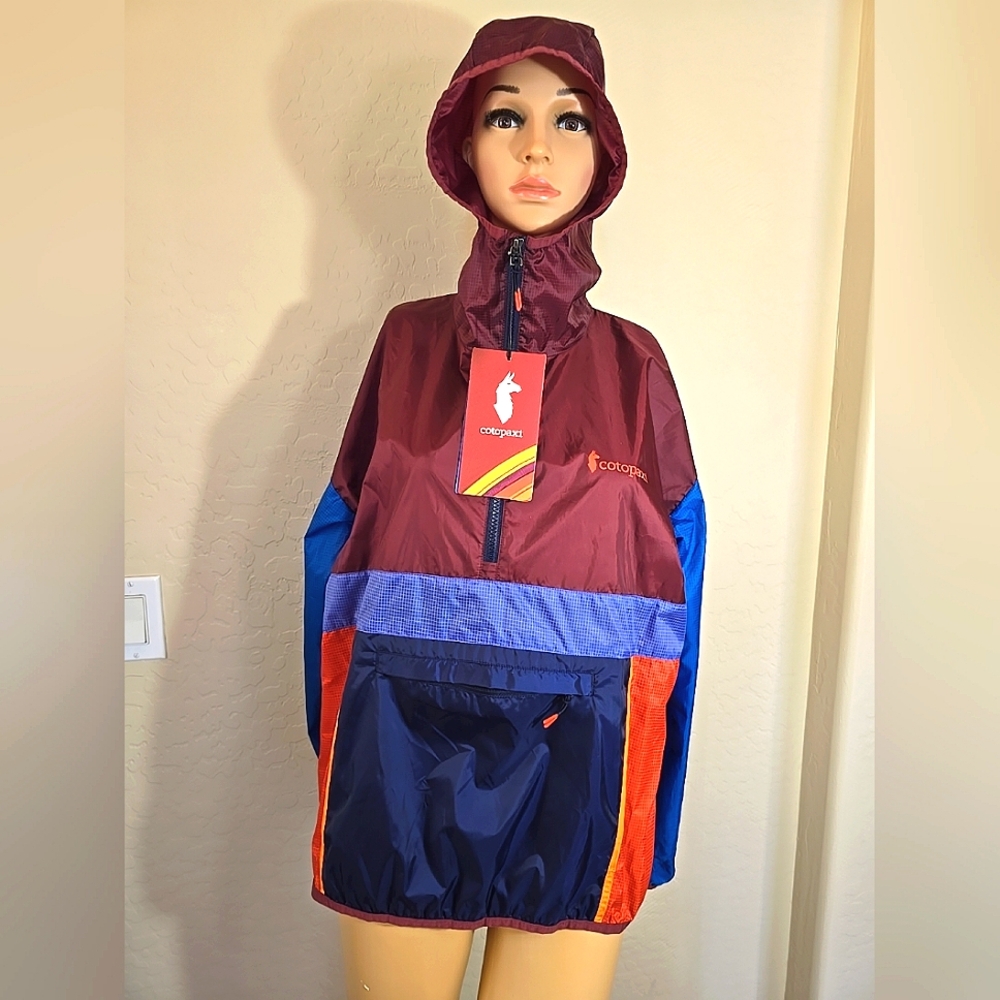 Cotopaxi Teca Half Zip So French Multicolor Hooded Windbreaker Size M